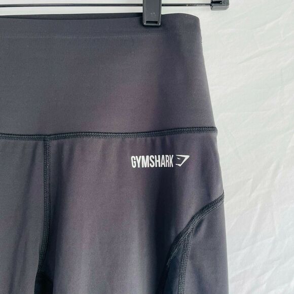Gymshark Leggings High Waist Crop Dry Moisture Management Black Size Small - Picture 2 of 7